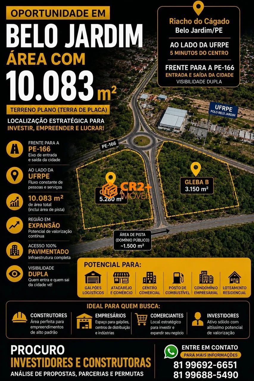 Terreno - Belo Jardim 2 - (PE-166) - 10.083m2 -