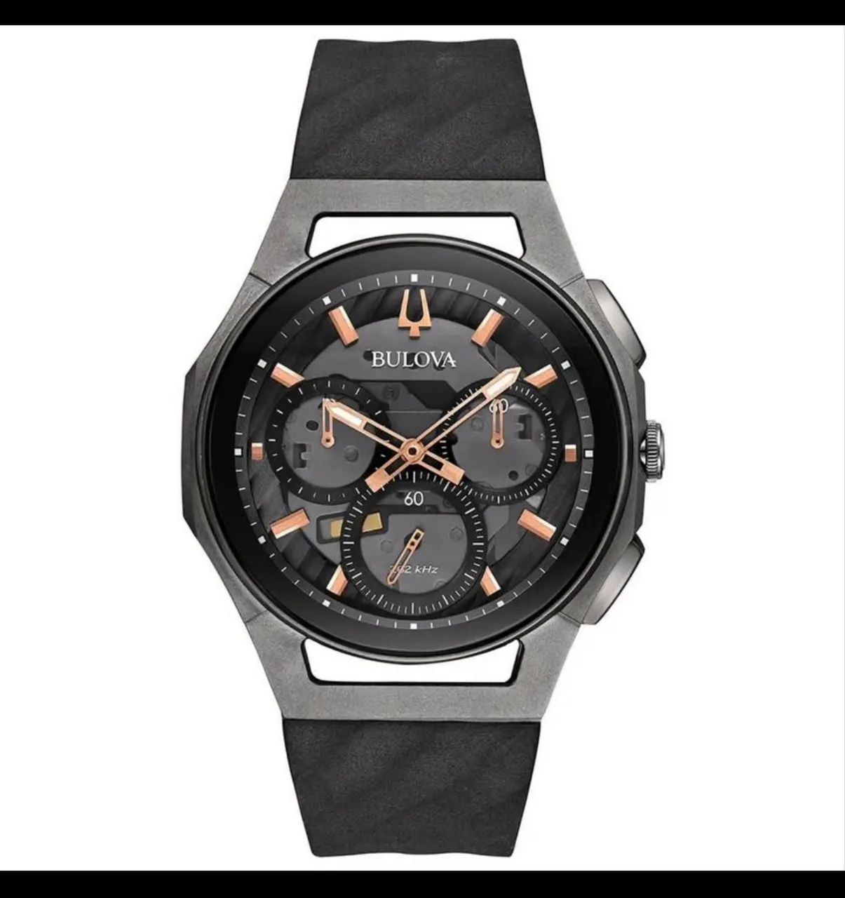 Relógio Bulova curv titaniun impecável 
