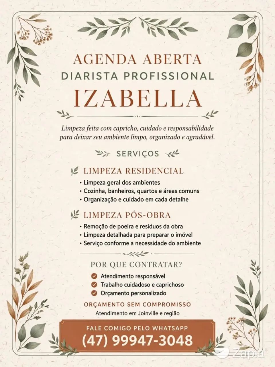Estou com agenda aberta 