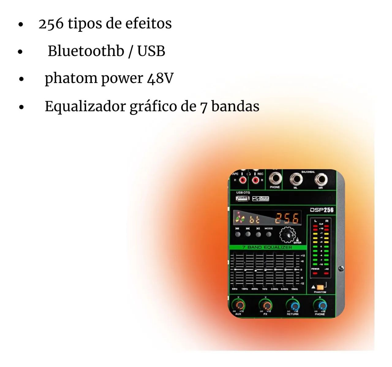 Mesa Som Profissional 16 Canais Usb Bluetooth Efeito Dsp Bivolt  - Foto 3