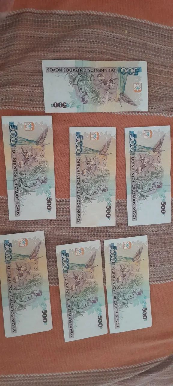 Lote com sete cédulas de 500 cruzados novos  - Foto 2