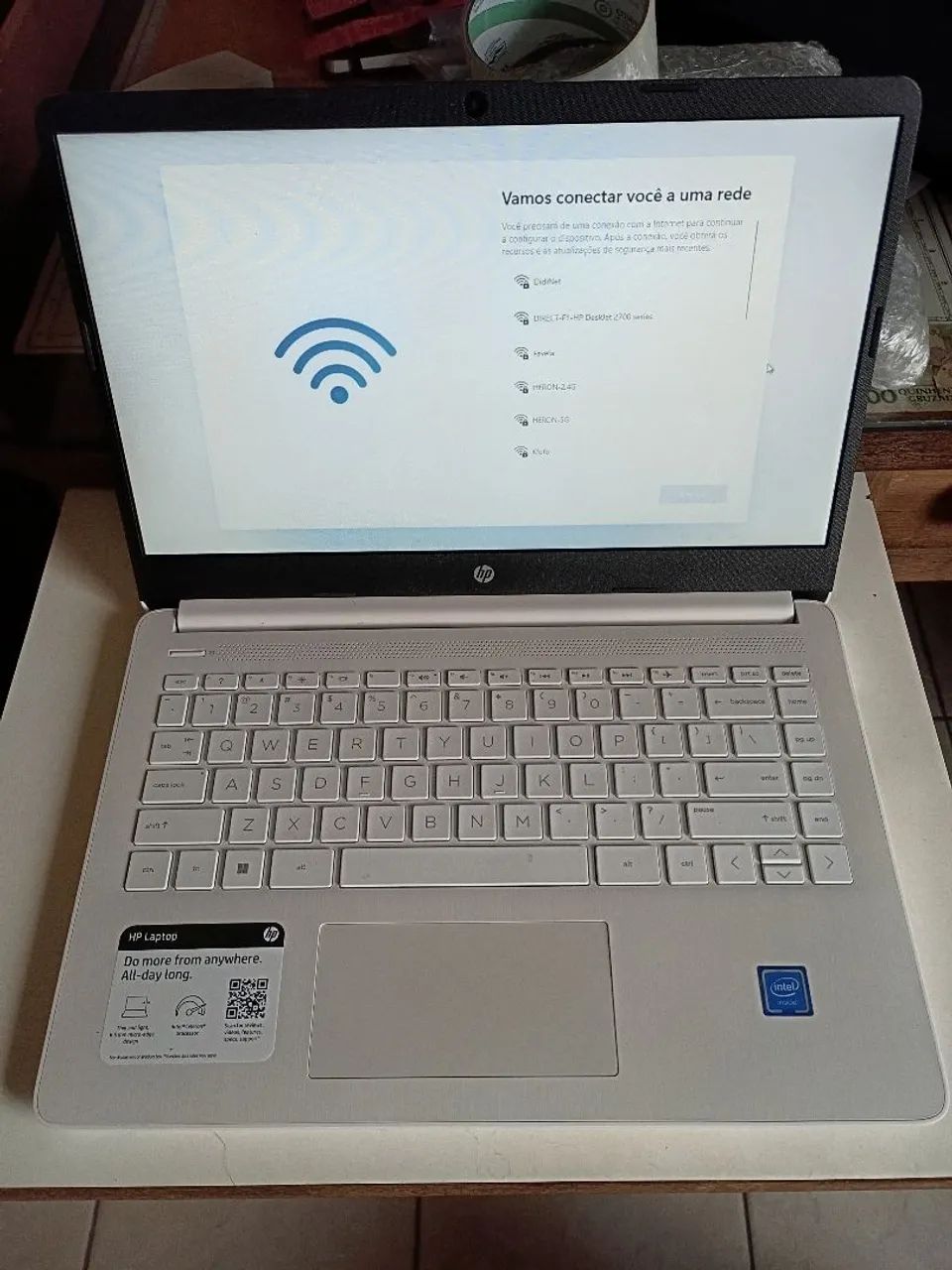 Notebook HP 14 Celeron 8gb 128gb novo