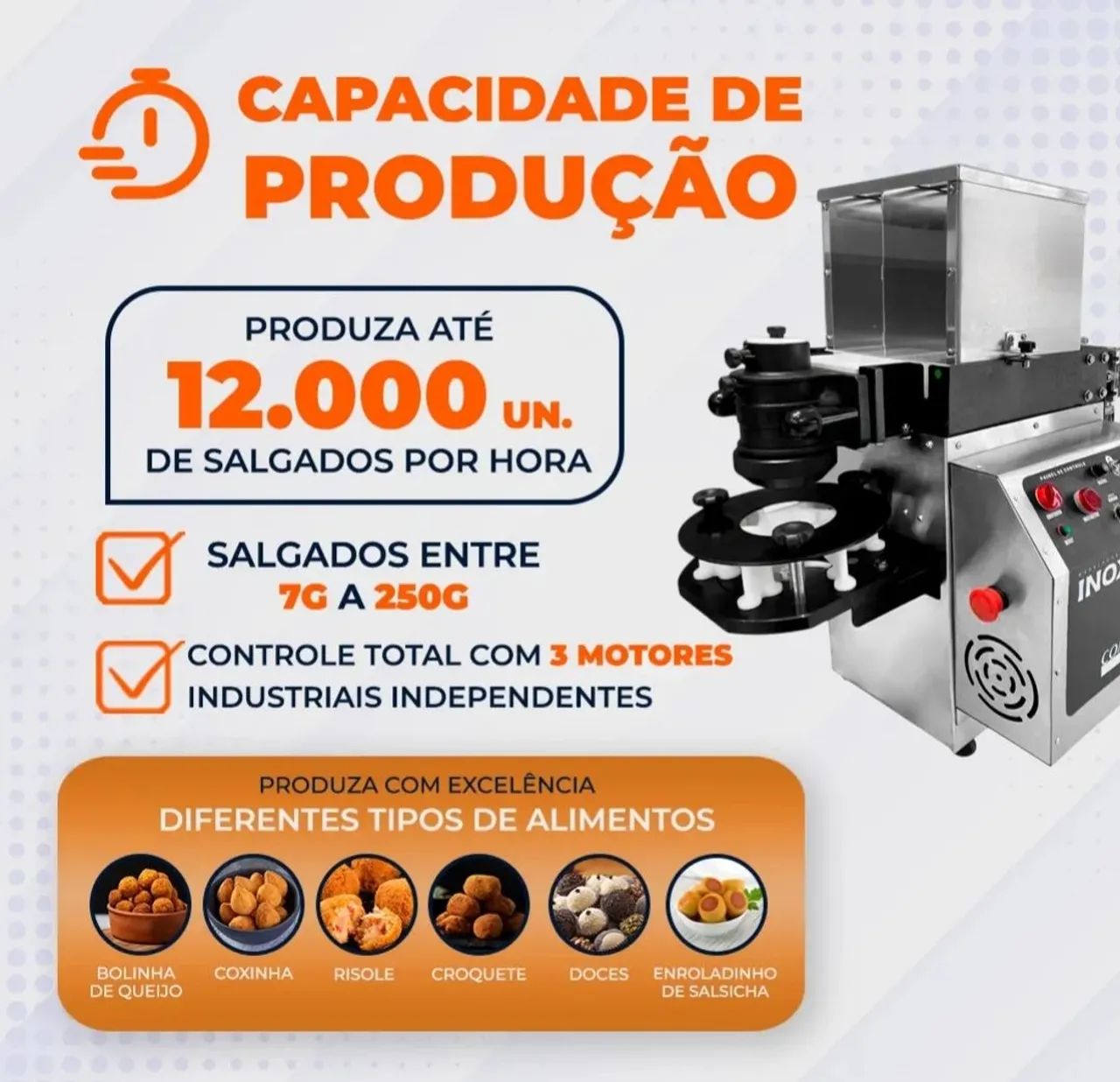 Máquina De Fazer salgados e Doces Compacta Inox Prime 12.0 - Foto 4