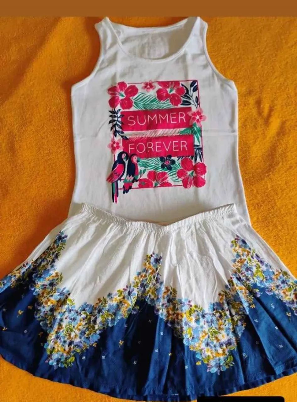 Conjunto de Saia e Camiseta para Menina  - Foto 4
