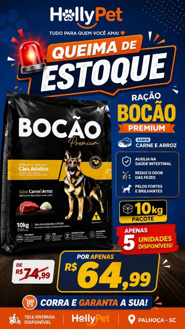 Ração Bocão Premium Cães 