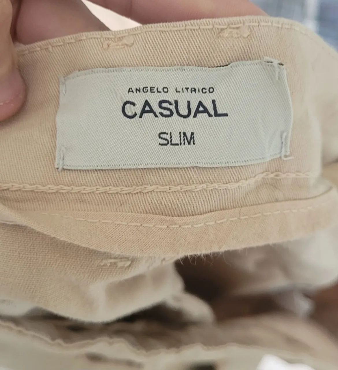 Calça Angelo Litrico Casual Slim Bege  - Foto 4