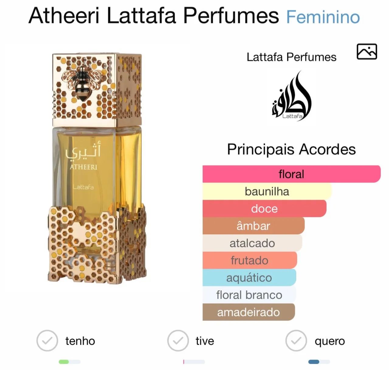 Perfume árabe Atheeri o perfume da abelhinha  - Foto 2