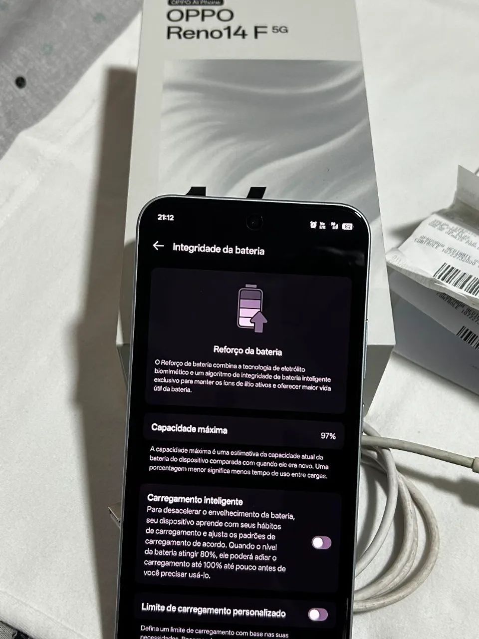 OPPO Reno 14F 256GB / 12GB RAM - Completo e com NF (Impecável) - Foto 5