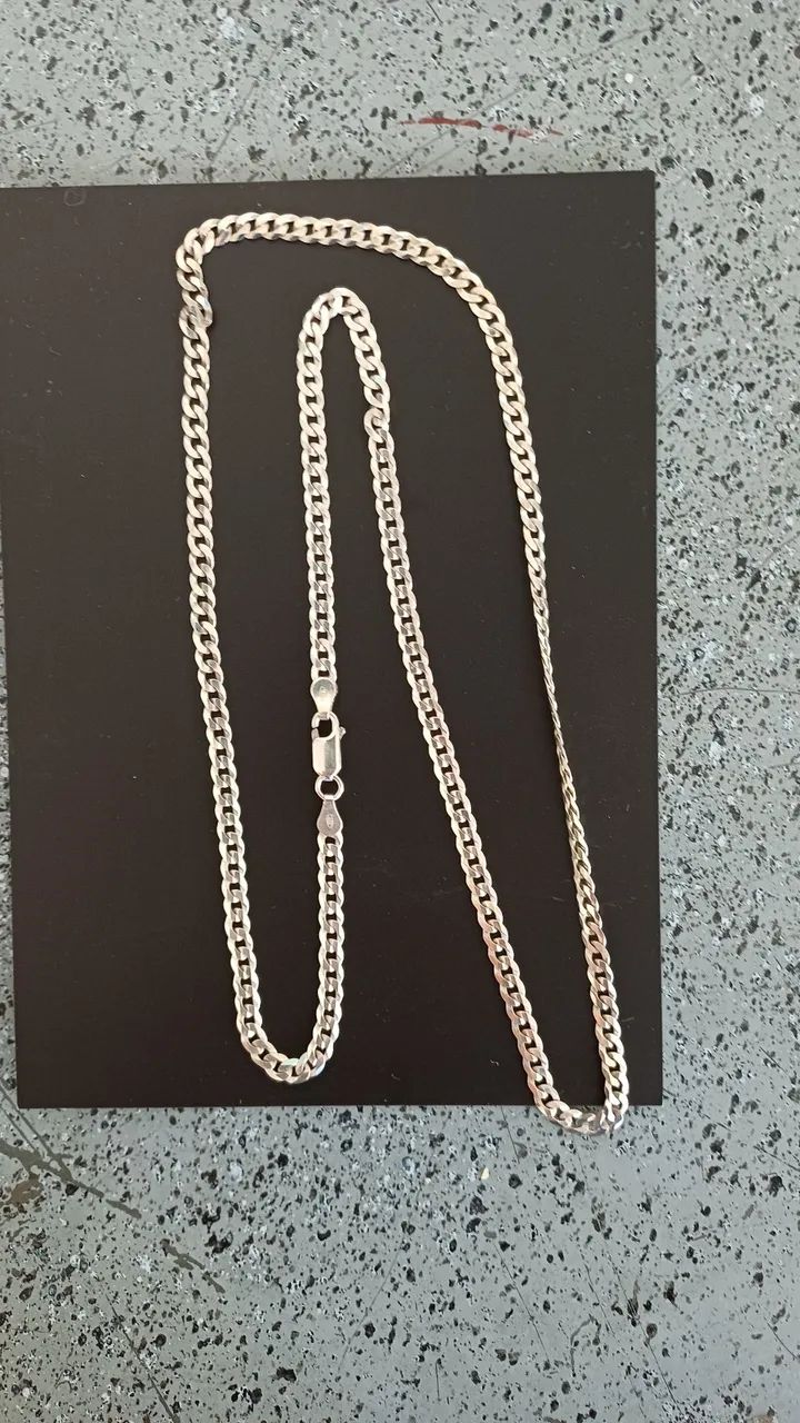 Corrente Grumet Prata 925 4mm 60cm