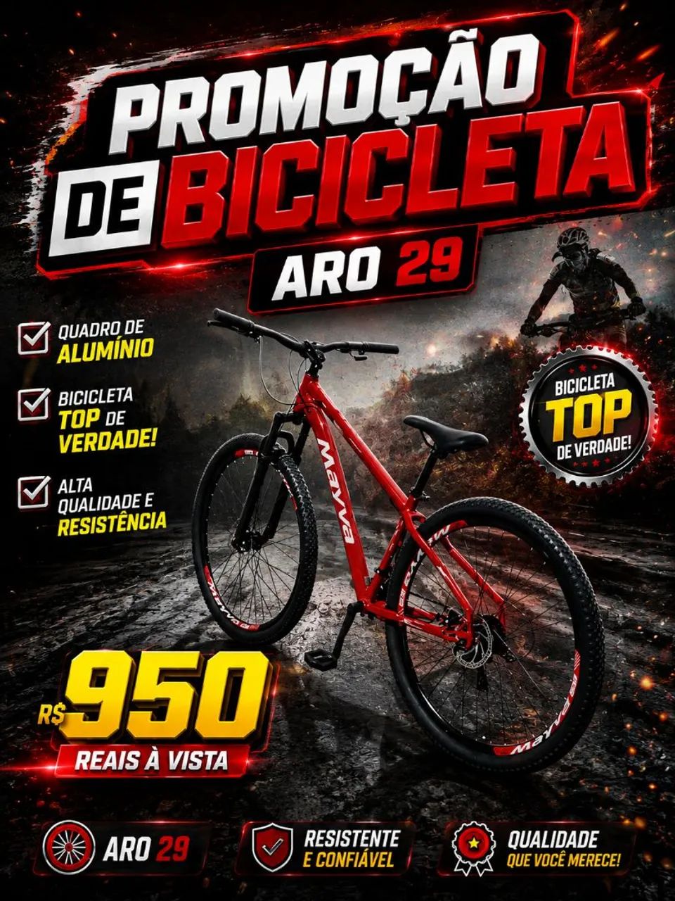 Promoção de bicicleta aro 29 de alumínio - Foto 4