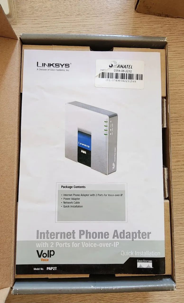 Adaptador Ata Voip Spa2102 Linksys Gateway 2 Portas Fx  - Foto 3