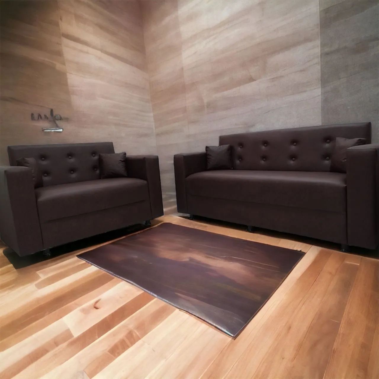 CONJUNTO COMPLETO de SOFÁS em Corino, MEGA OFERTA  - Foto 5