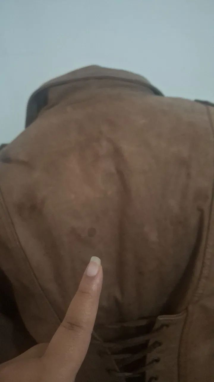 Jaqueta de couro legítimo bomber com amarrações tm M - Foto 5