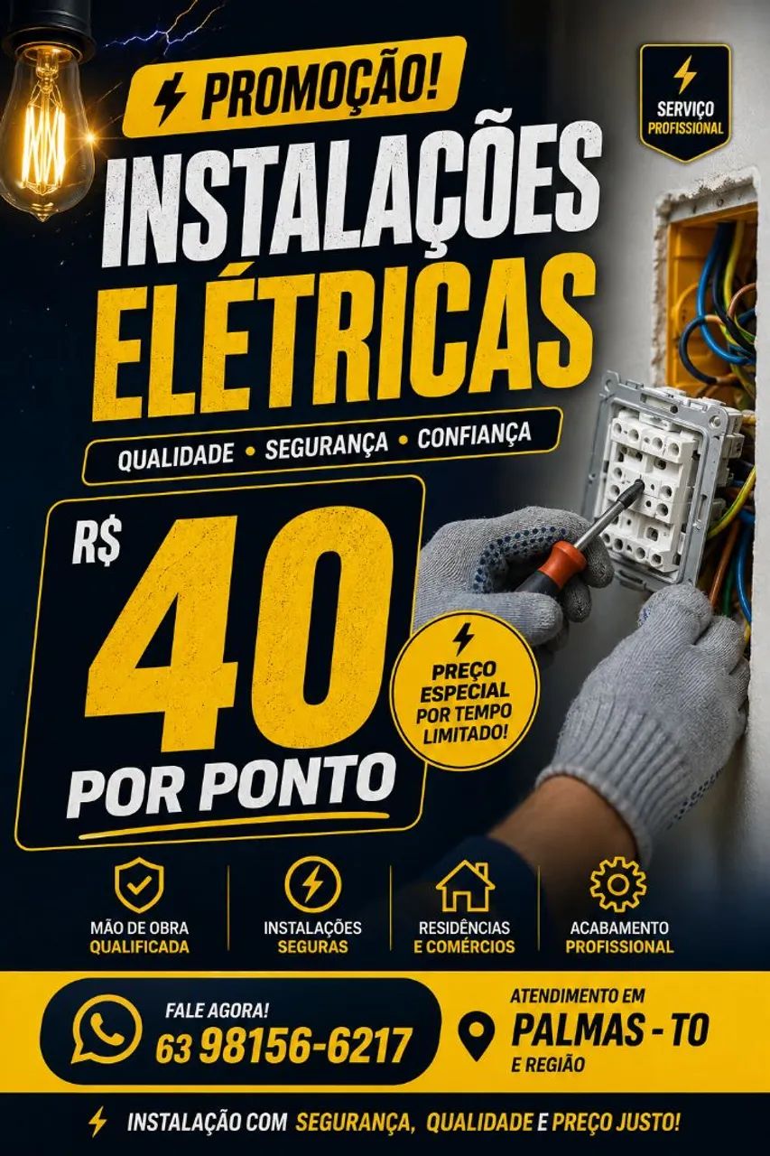 PROMOÇÃO INSTALAÇÕES ELÉTRICAS 