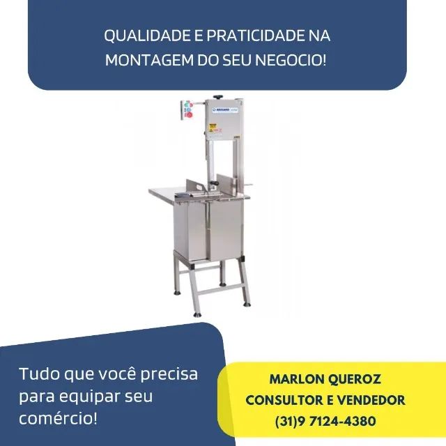 Serra Fita Beccaro com Pé Inox para Carnes