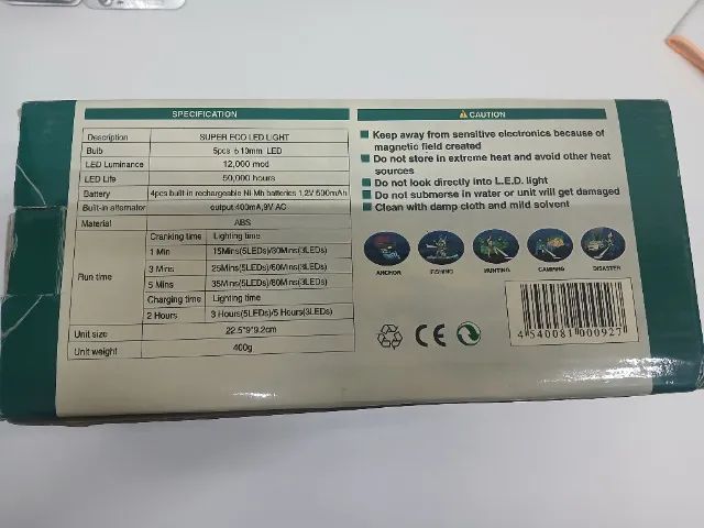 Lanterna com rádio para acampamento à manivela - Foto 2