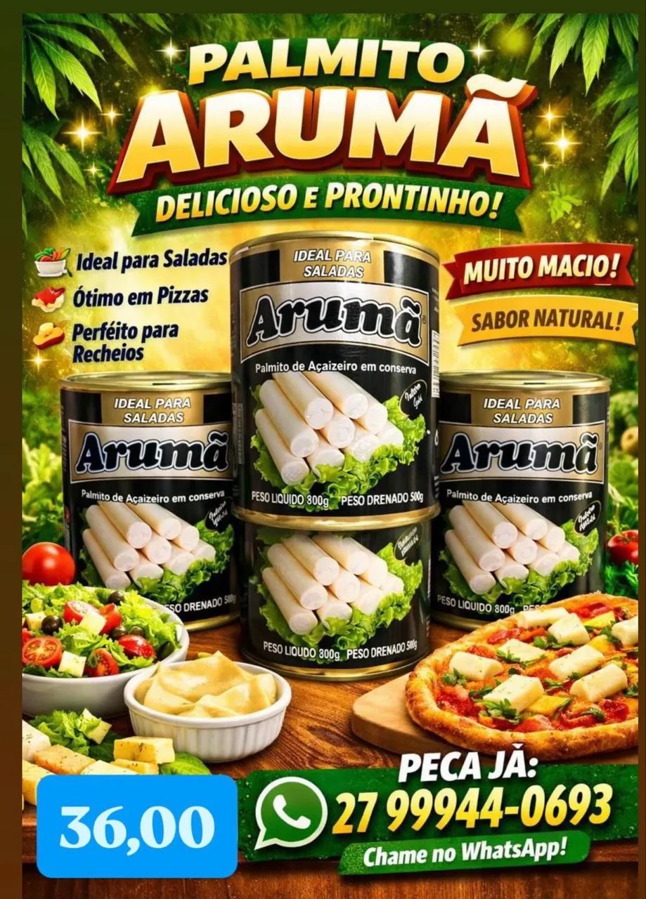 PALMITOS DE AÇAIZEIRO- produto exclusivo 