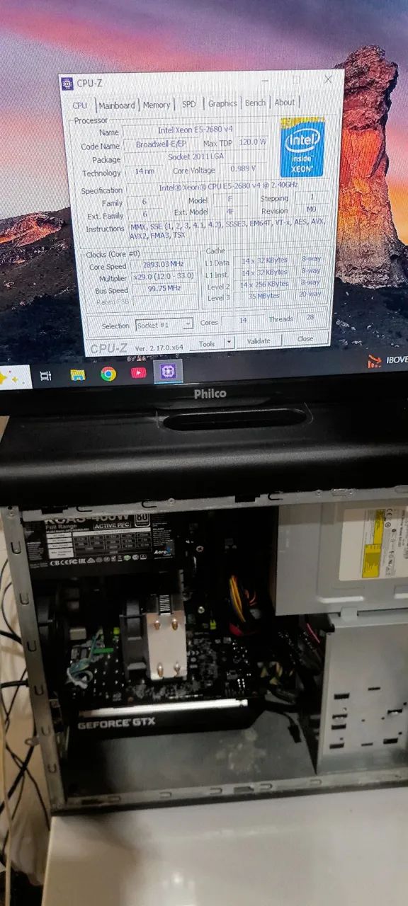 PC Gamer Xeon E5 2680 v4 + 32gb de ram + GTX 1650 4GB Galax + SSD NVME de 512Gb