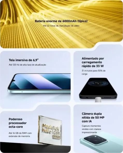 Poco C85 8/256GB NFC 6000mAh Dual SIM Lacrado - Foto 3