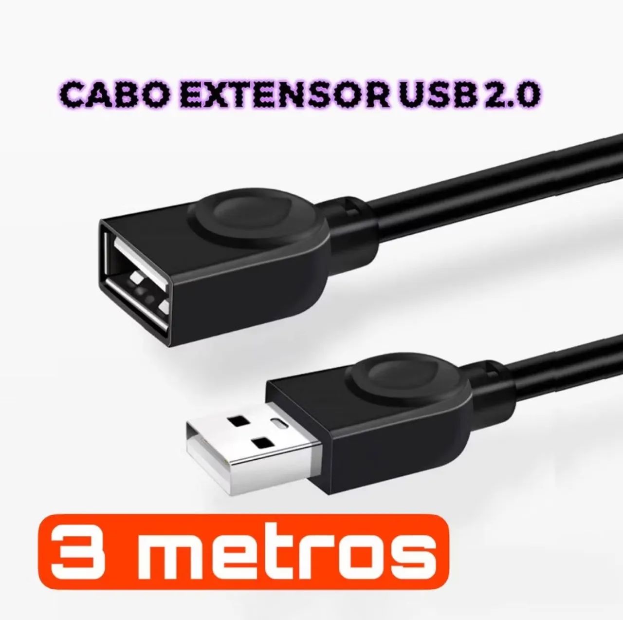 Cabo extensor USB 2.0 3 metros
