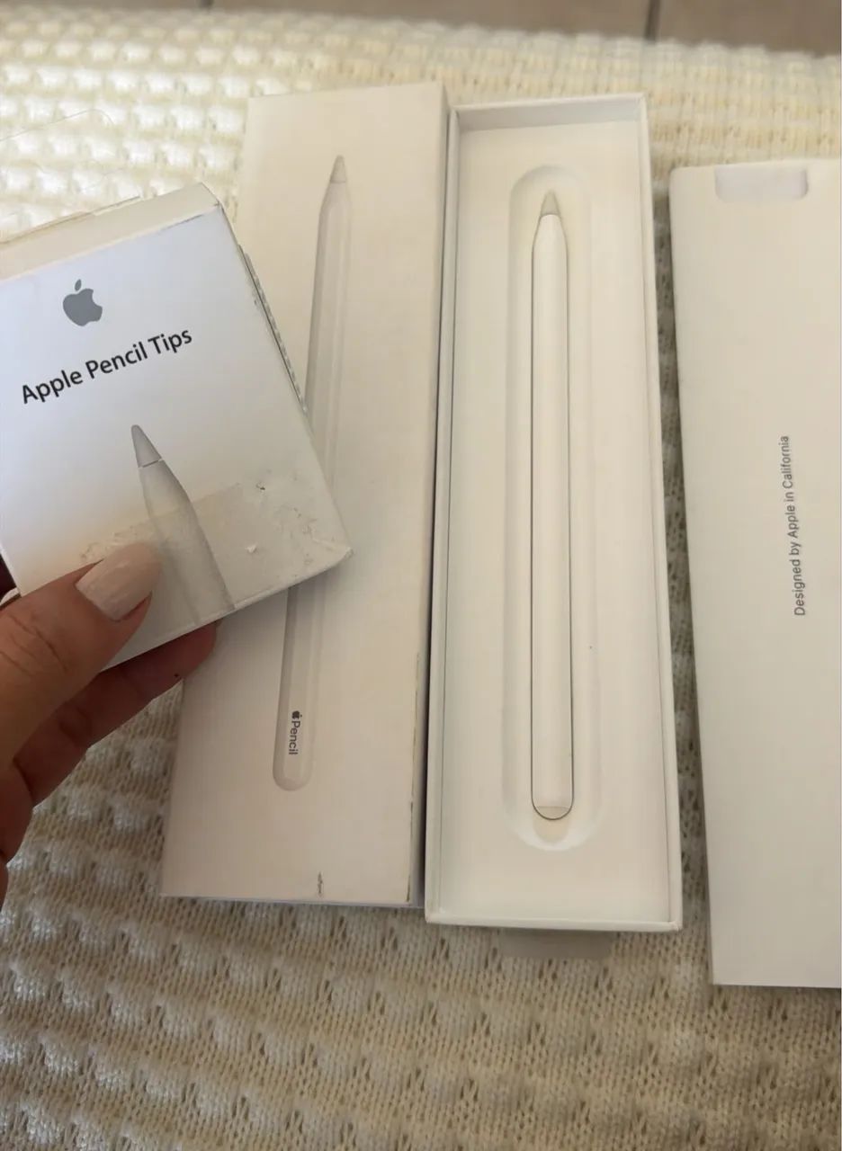 Apple Pencil 2 e caixa de ponteira NOVA! - Foto 2