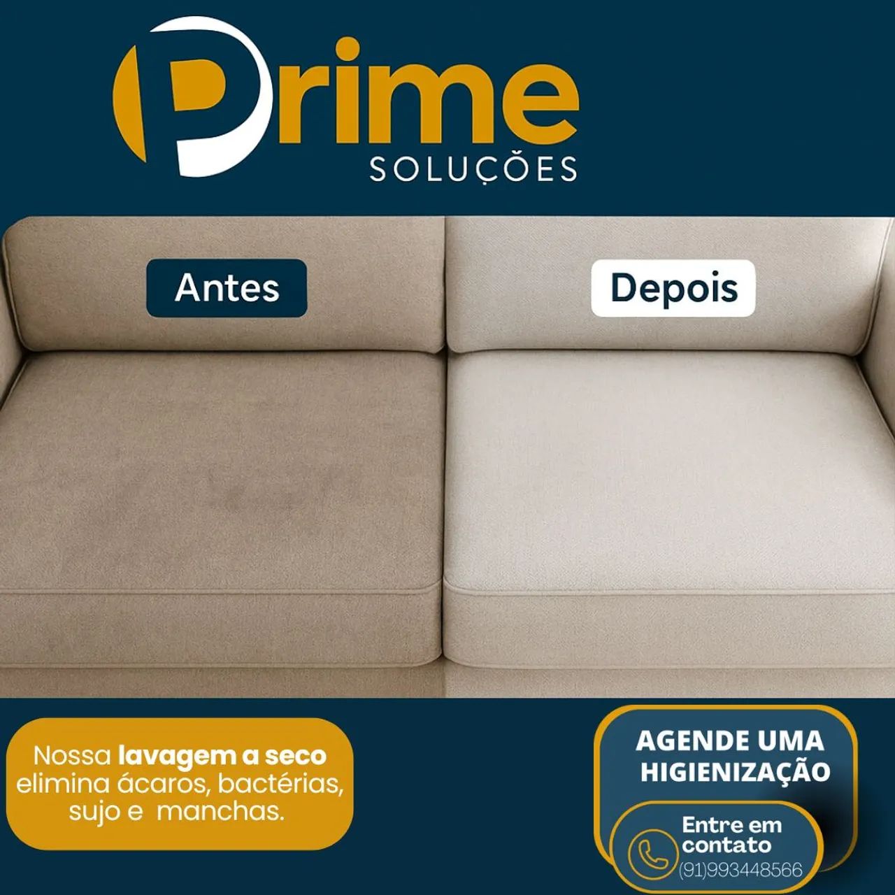 Seu Sofá Limpo e Higienizado 