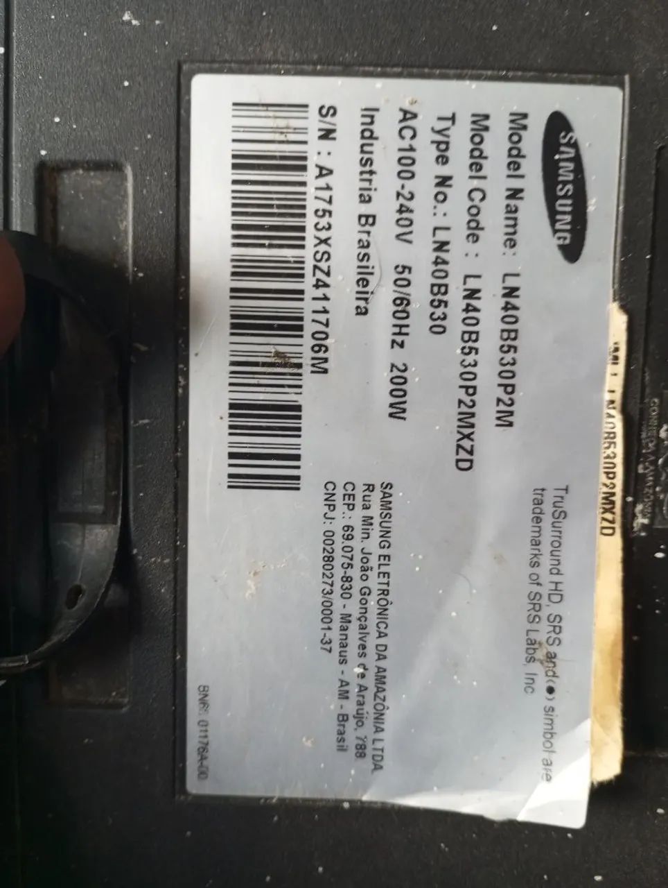 Tv Samsung 42 polegadas para concerto ou retirada de peças  - Foto 3