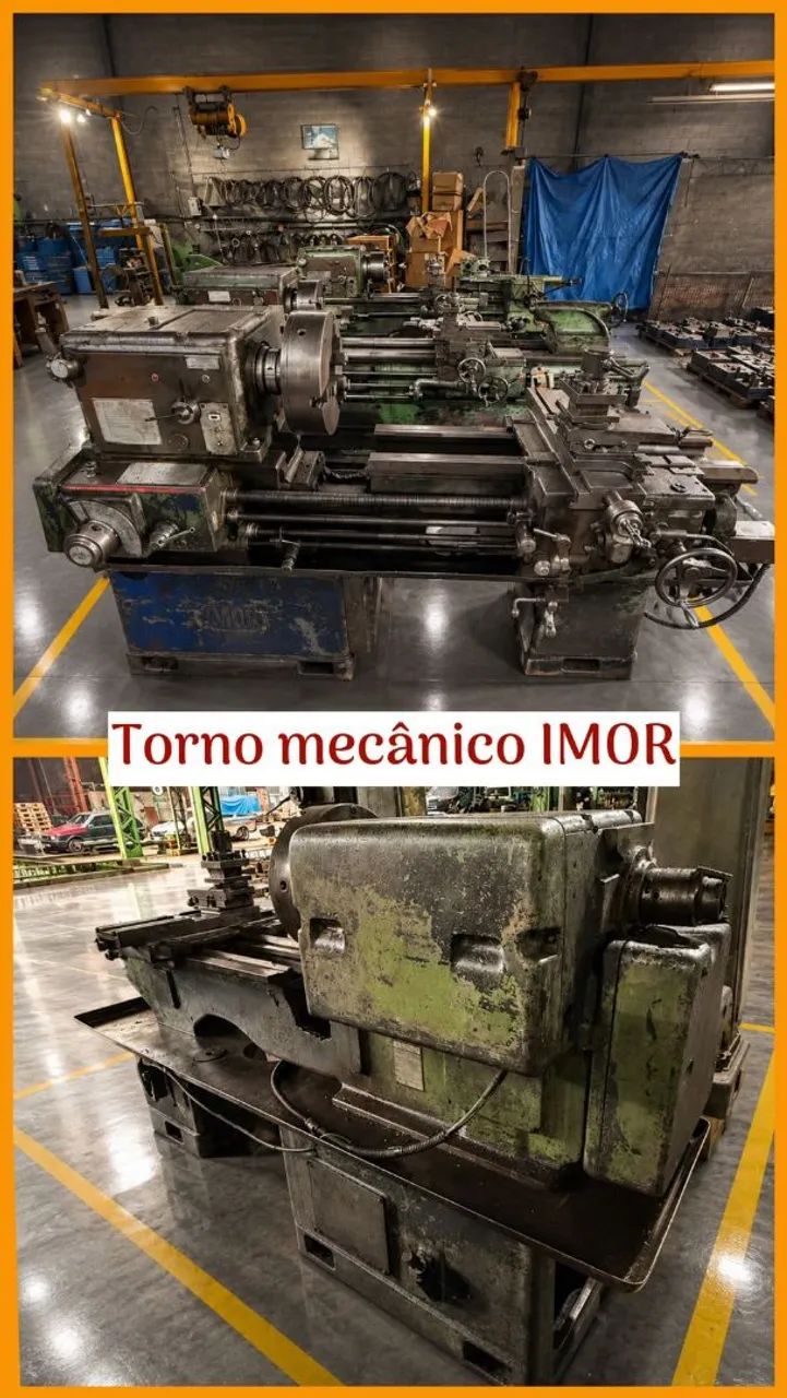 TORNO MECÂNICO IMOR - EXCELENTE ESTADO DE CONSERVAÇÃO