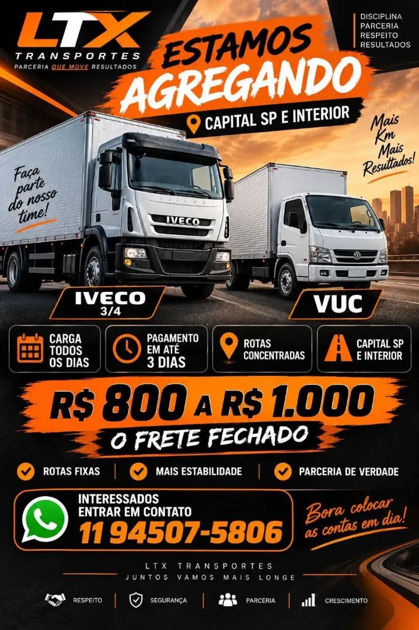 Agregando caminhão vuc