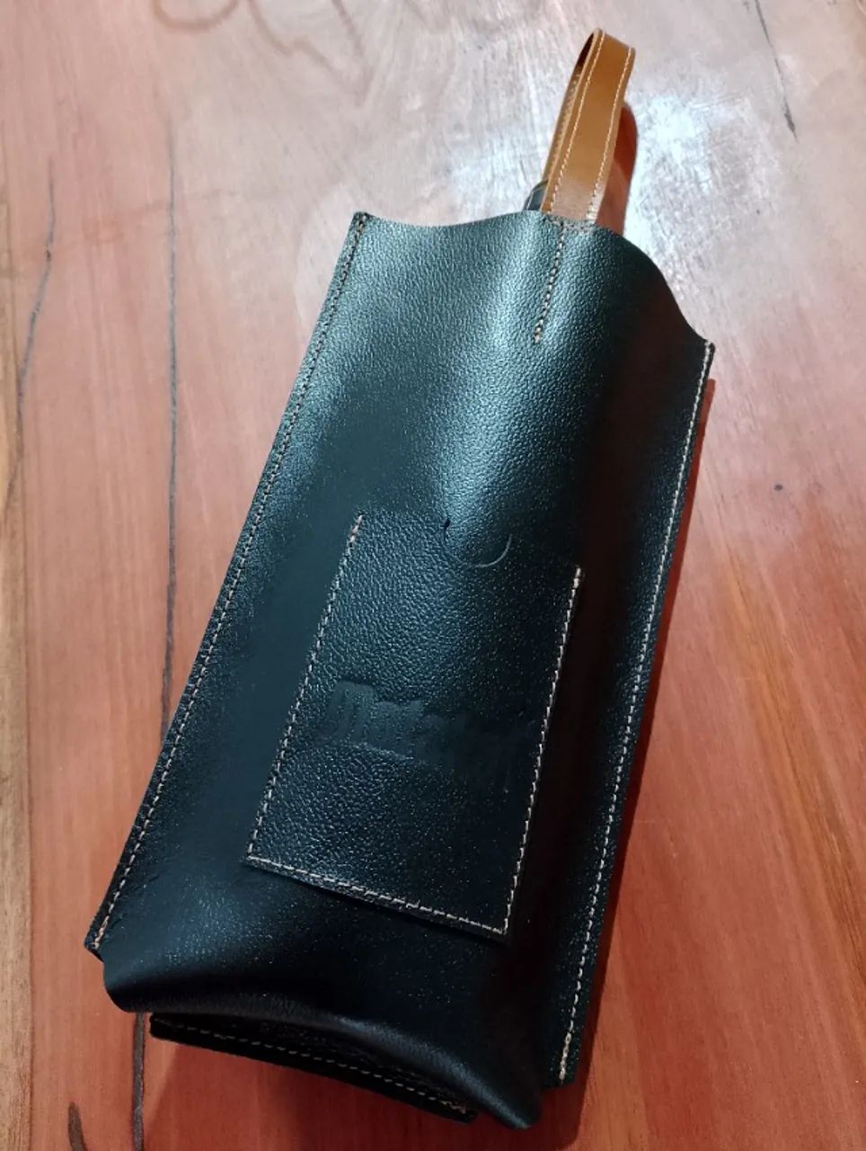 Bolsa Porta Vinho de Couro 1 Garrafa - Foto 5