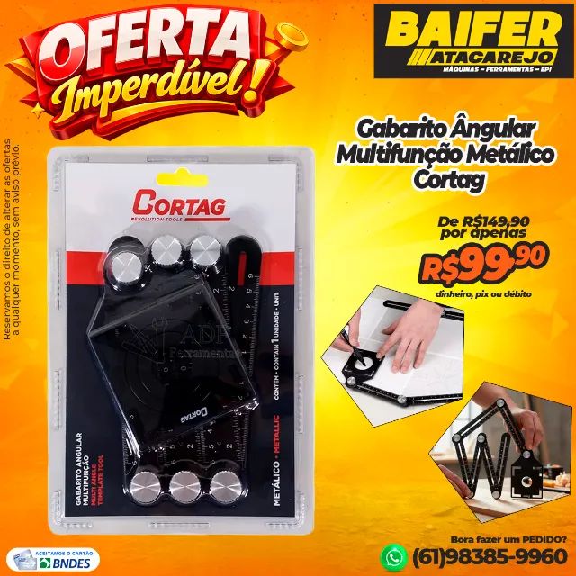 Gabarito Angular Multifunção Metálico Cortag