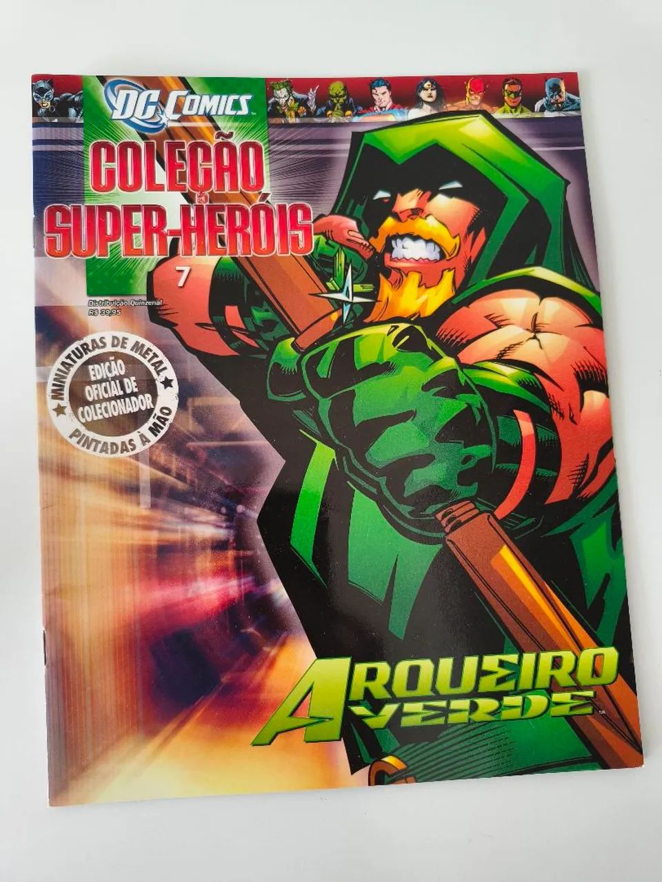 Miniatura Arqueiro Verde Eaglemoss DC #07 + Caixa + Fascículo - Foto 4