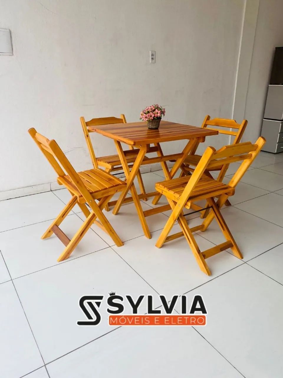 Conjunto dobrável madeira pereira  - Foto 4