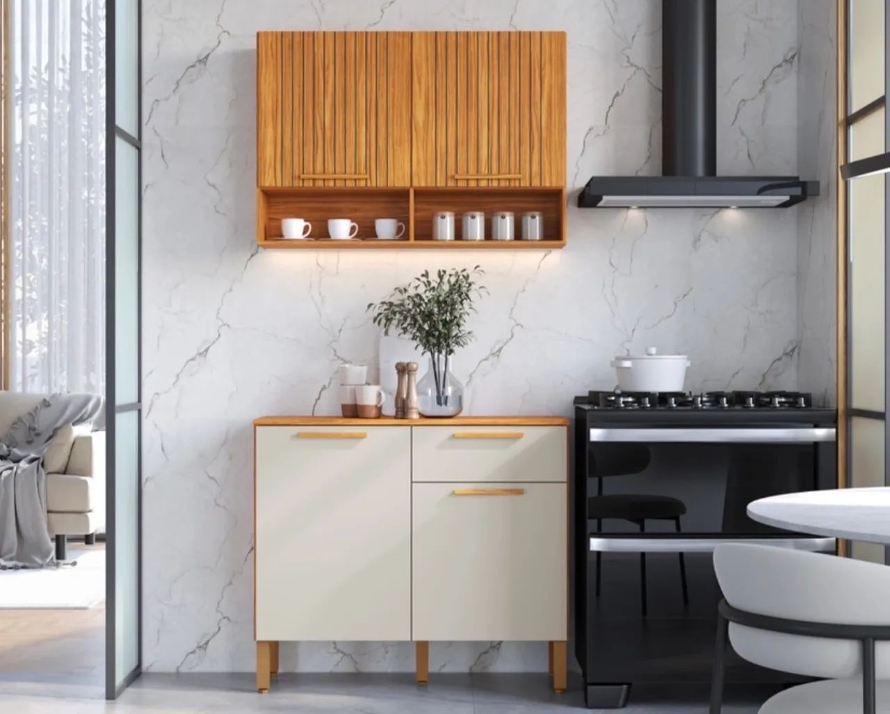 Balcão + Aero Granache 100% MDF