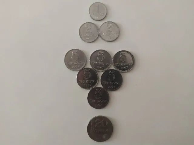 Brasil Lote Com 10 Moedas 1967 Centavos