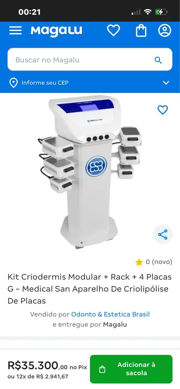 Criolipolise com 6 placas funcionando perfeitamente máquina impecável  com Nota fiscal  - Foto 5