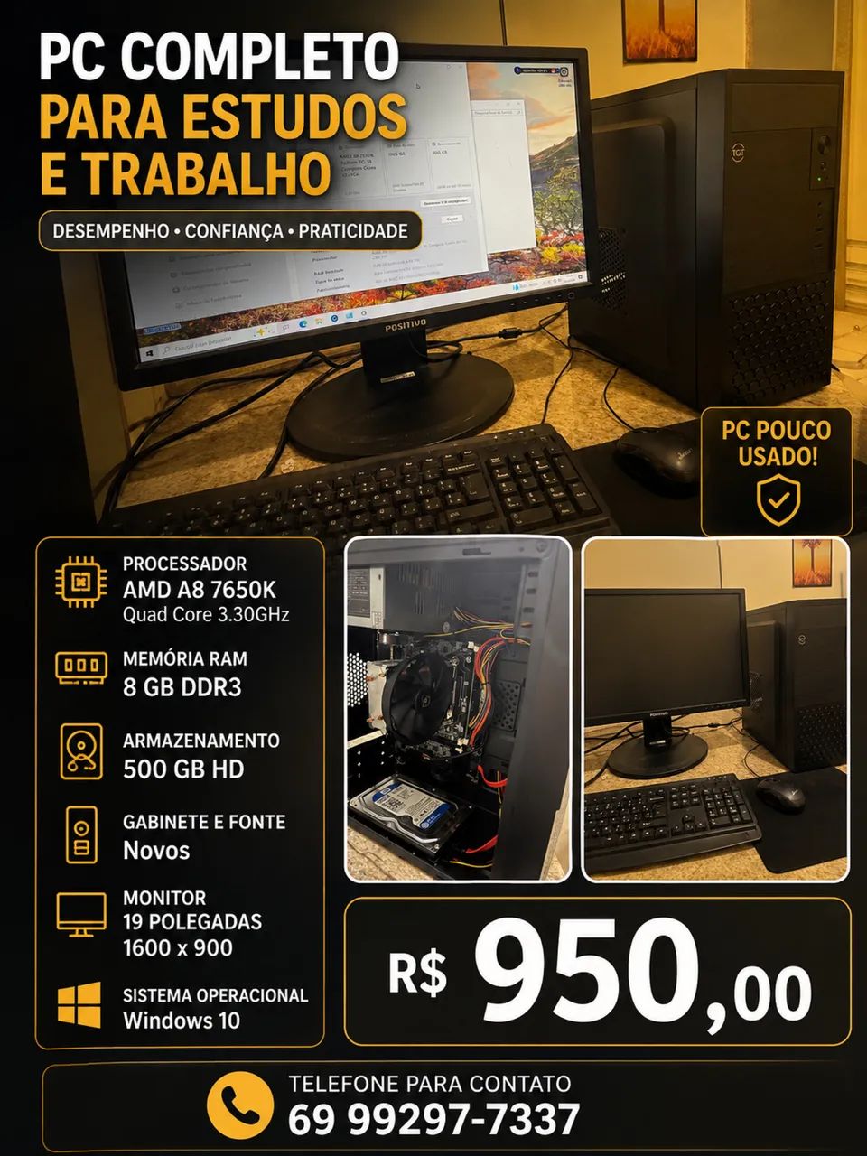 Pc completo quad core BARATO