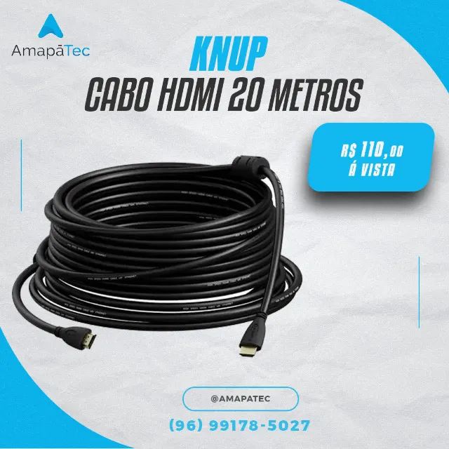 Cabo Hdmi 20 metros Knup