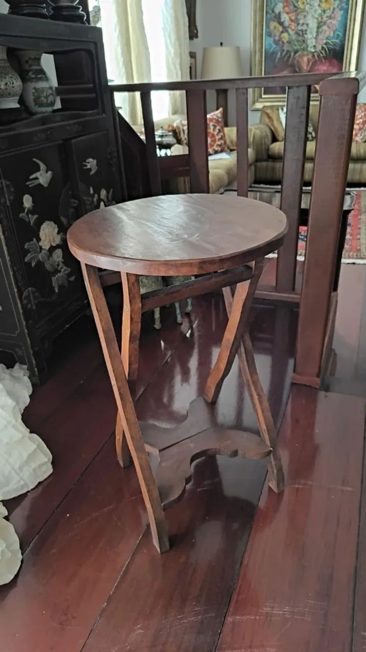 Mesa dobrável madeira rústica 