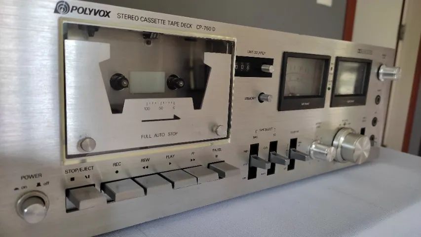 tape deck polyvox cp750d em otimo estado