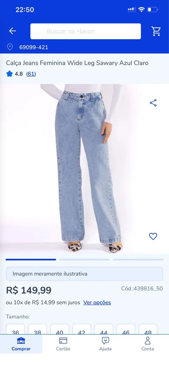 Calça jeans feminina  - Foto 3