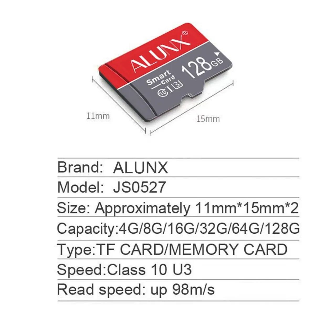 Cartão de memória micro SD Alunx