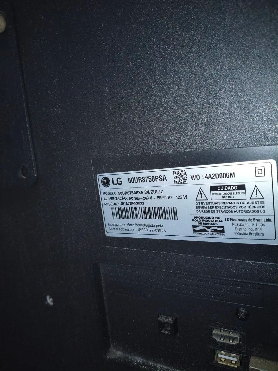 Tv LG 50 polegadas com defeito  - Foto 4