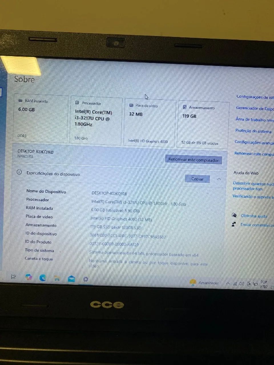Notebook core i3 6mb ram sad 120GB - Foto 5