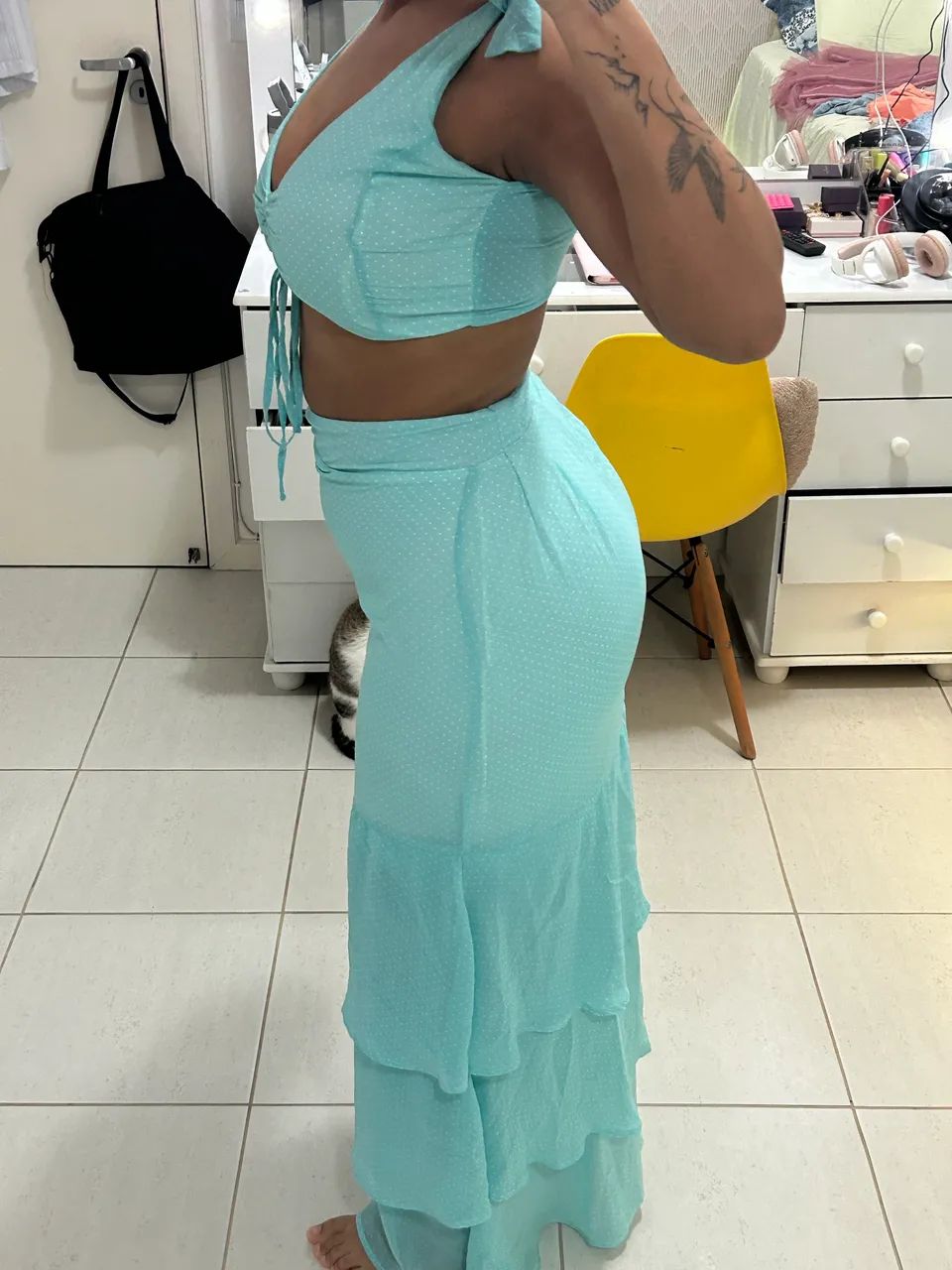 Conjunto saia e top de amarrar  - Foto 2