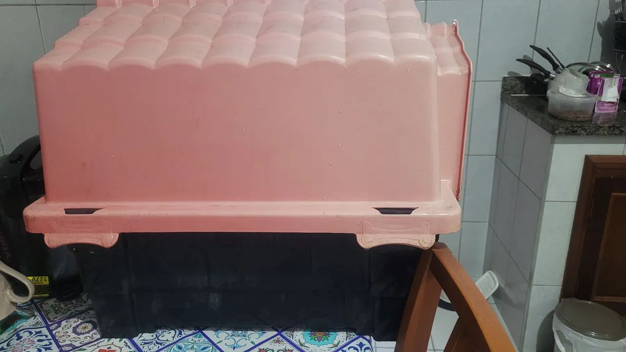 Casinha tamamho G cachorro/ gato perfeito estado!! Acomoda animal até 18kg. - Foto 3