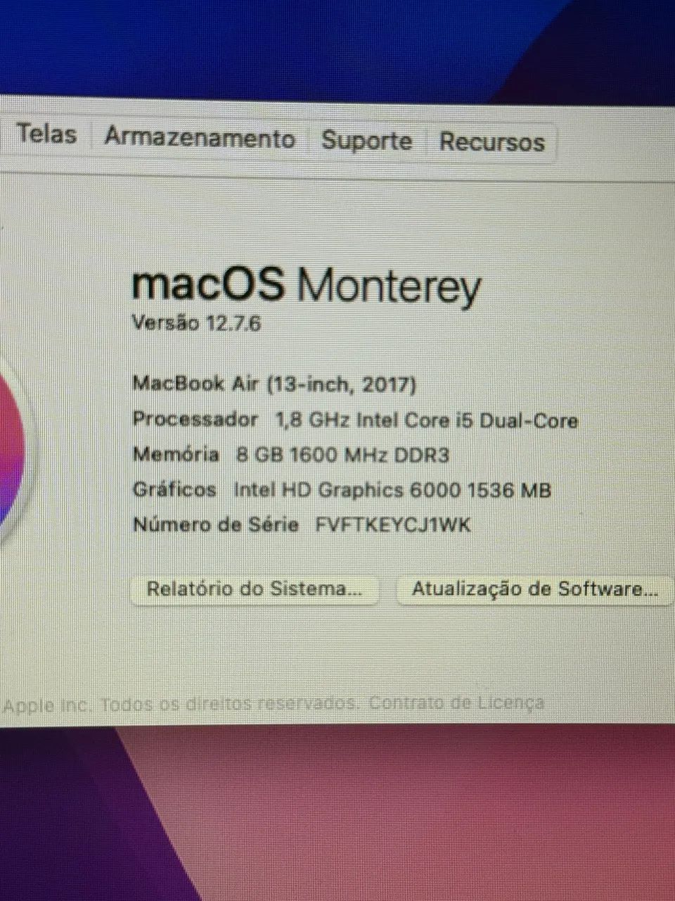 Vendo MacBook Air 2017 Core i5 - Foto 2