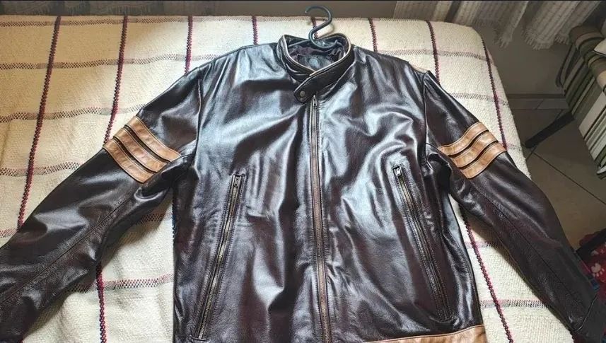 Jaqueta de couro modelo Wolverine -100% couro legítimo. 