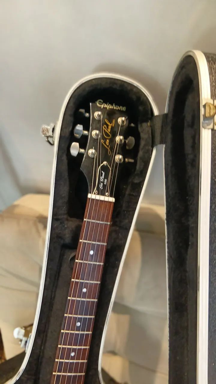 Guitarra Epiphone LP-100 com eletrica nova, regulada e revisada. - Foto 3
