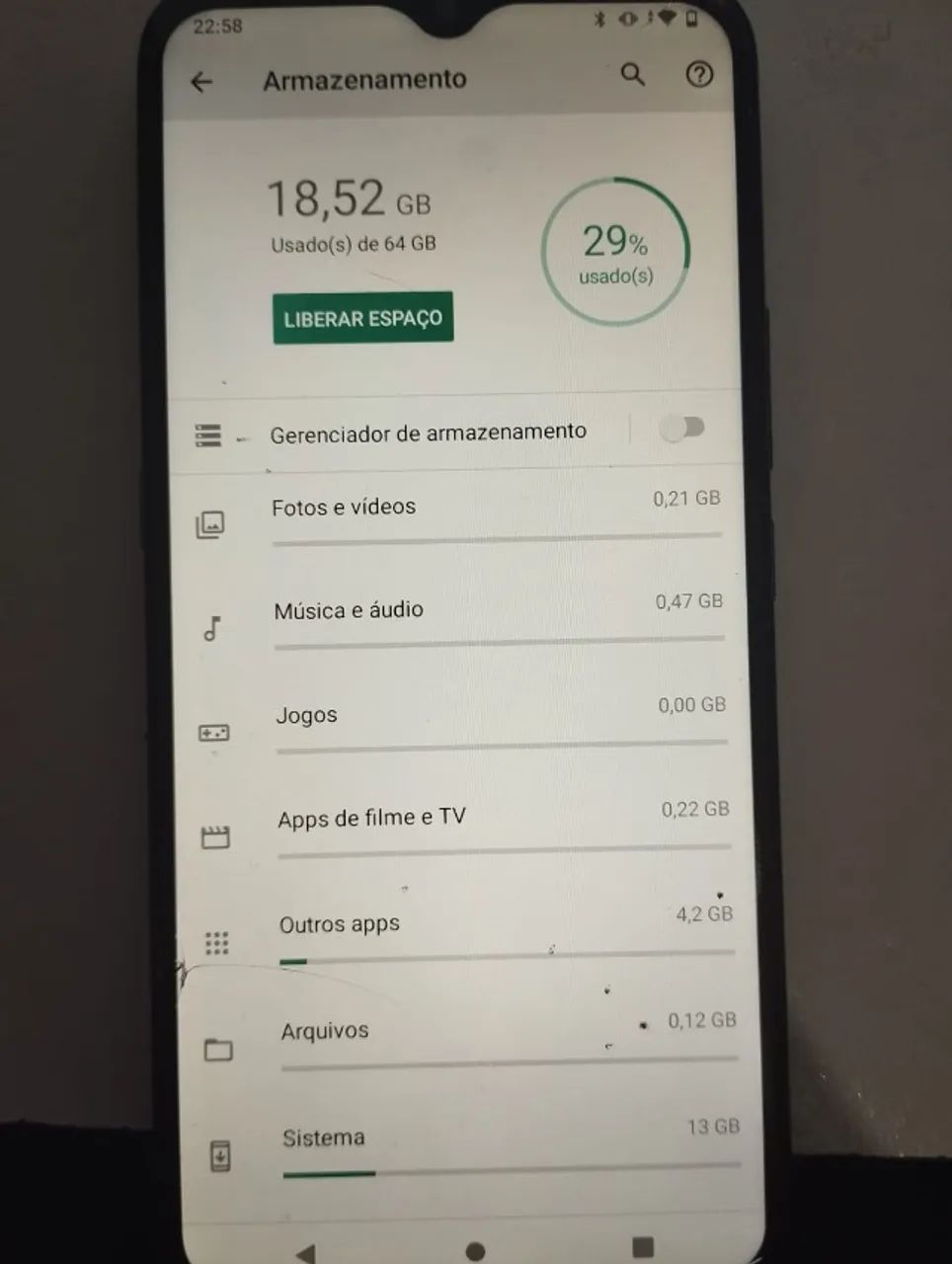 celular motorola E7 4 GB de ram e 64 GB de armazenamento ORIGINAL USADO